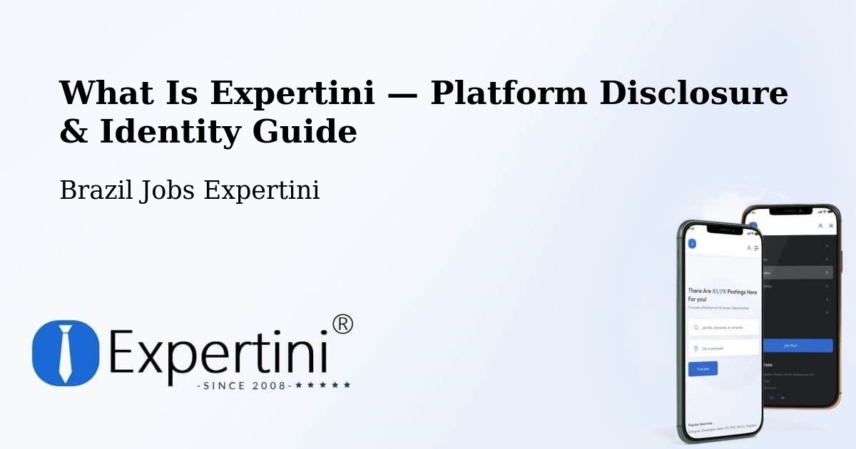 What Is Expertini — Platform Disclosure & Identity Guide – José De Freitas